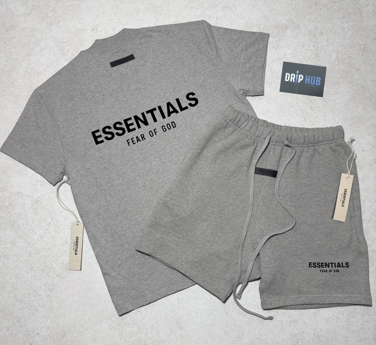 FOG Essentials ‘DARK OATMEAL’ T-shirt + Shorts Set